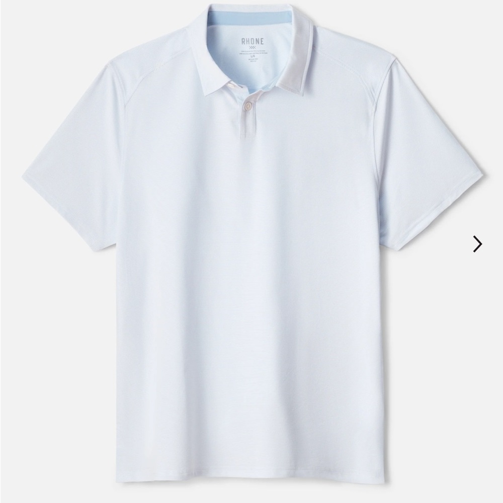 Rhone commuter polo. Light blue micro dot color. Size M. NWT